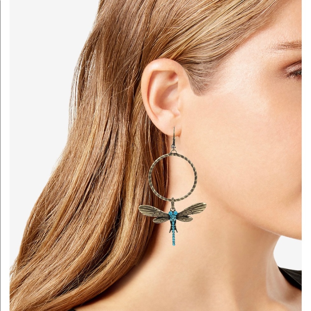 Betsey Johnson Dragonfly Hoops